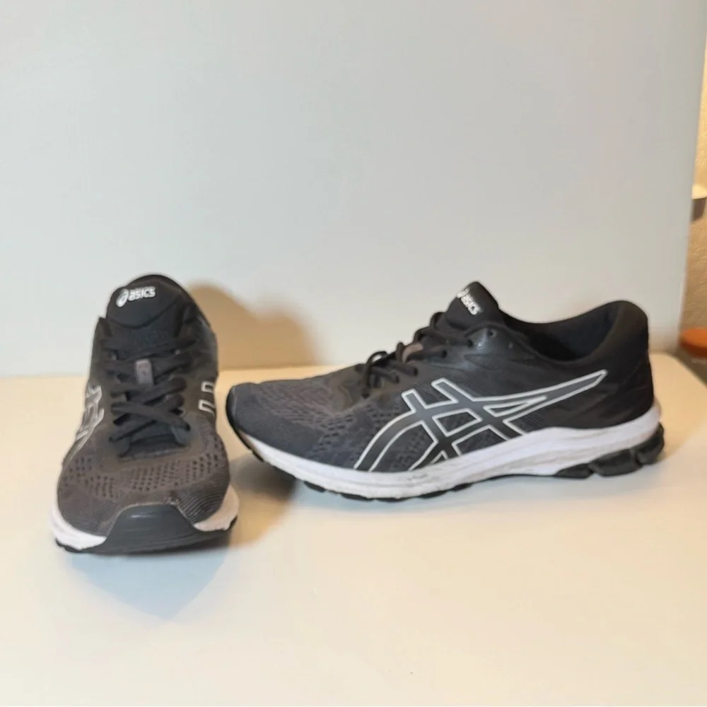 ASICS Men's GT-1000 10 Running Shoes Black/White Size 12 US